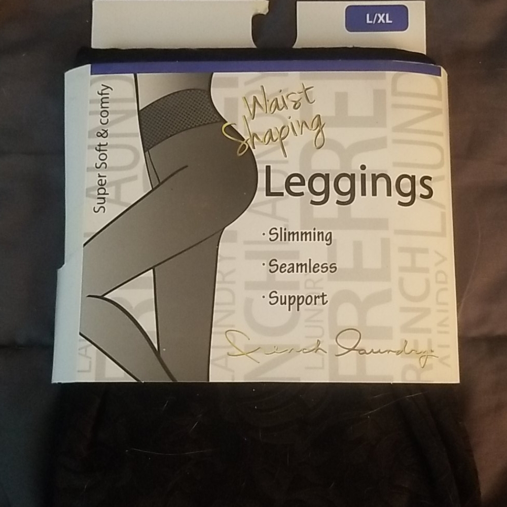 Black Wool lined leggings